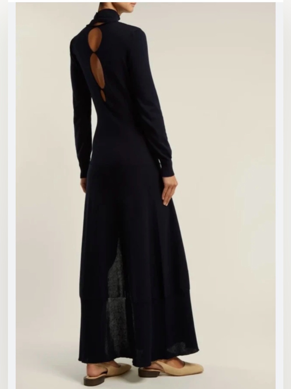 JACQUEMUS Baya Cutout Cotton-blend Maxi Dress in Navy, size M (6) - Picture 3 of 16
